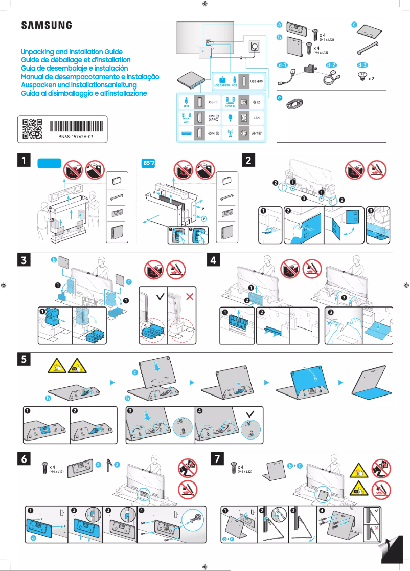 Page 1 de la notice Manuel utilisateur Samsung QA77S95CAG