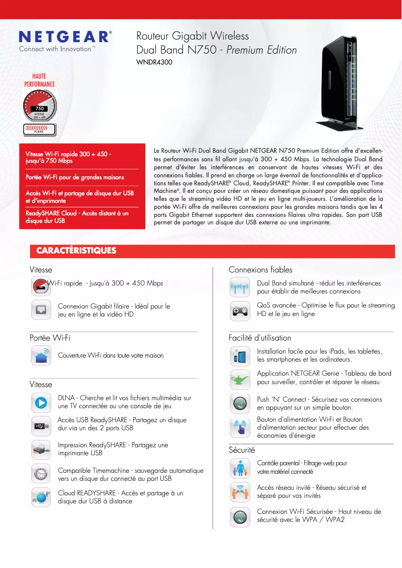 Image de la première page du manuel de l'appareil WNDR4300
