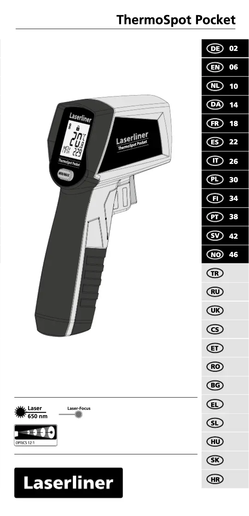 Page n°1 - Manuel utilisateur Laserliner ThermoSpot Pocket