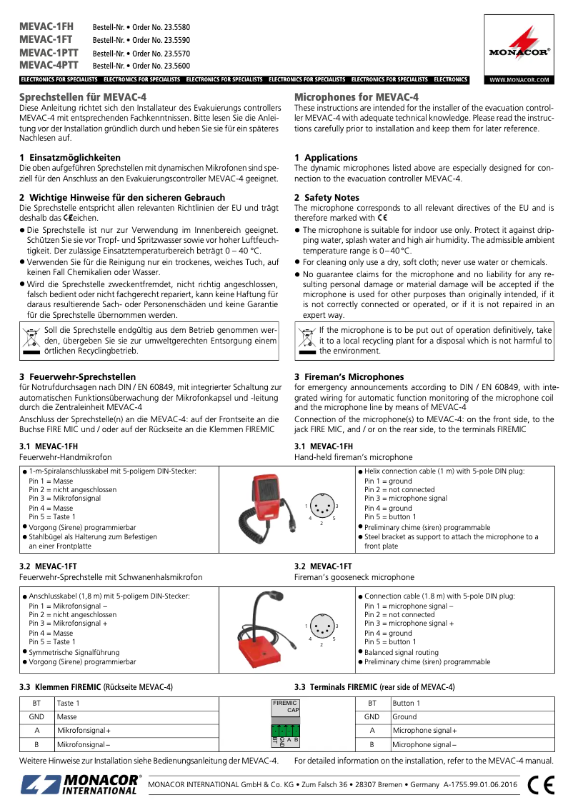 Image de la première page du manuel de l'appareil MEVAC-1FT