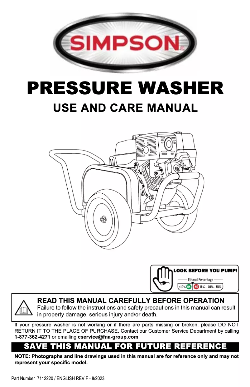 Page 1 de la notice Manuel utilisateur Simpson IS61030-S