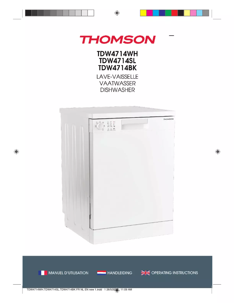 Image de la première page du manuel de l'appareil TDW4714SL