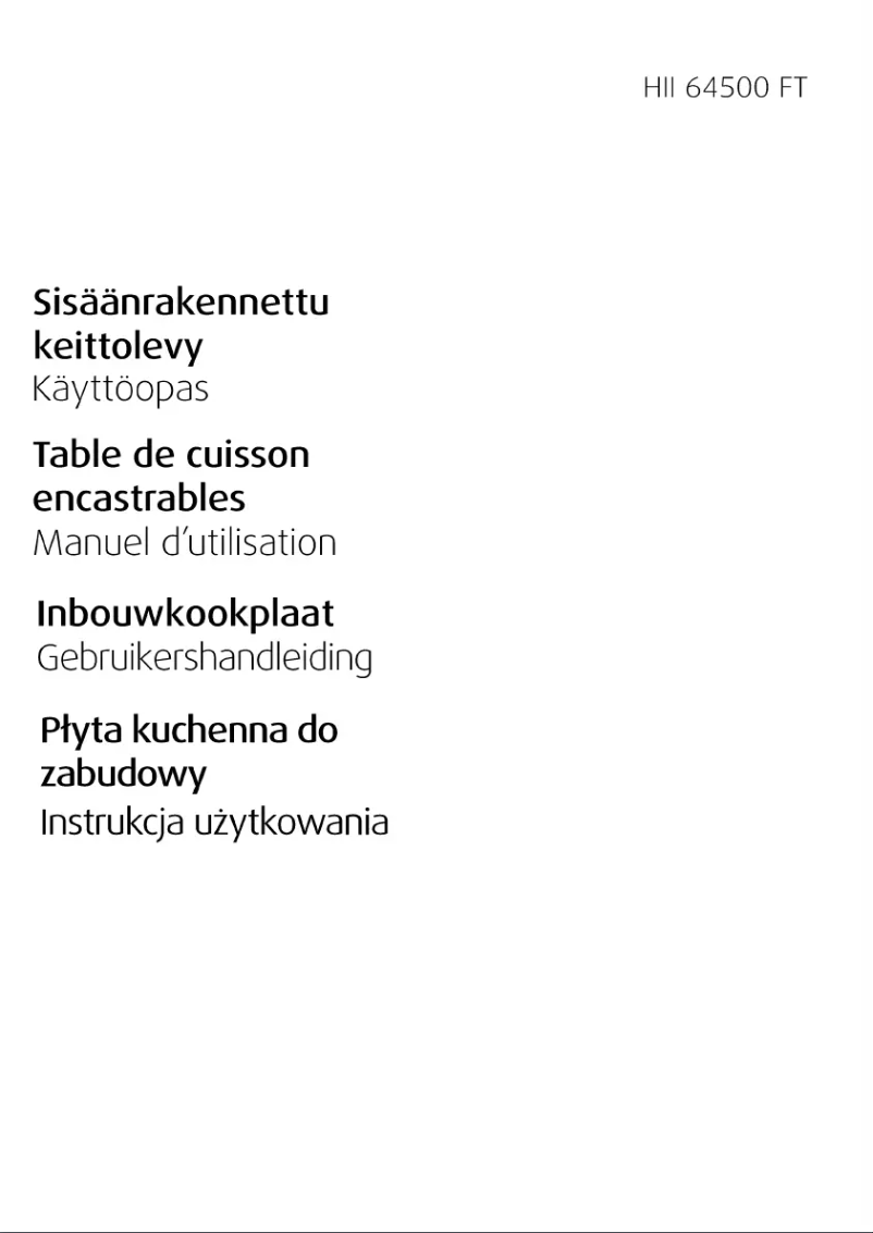 Page n°1 - Manuel utilisateur Beko HII 64500