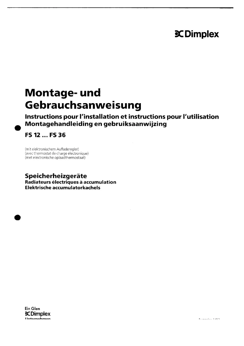 Image de la première page du manuel de l'appareil FS 36