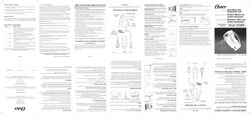 Page 1 de la notice Manuel utilisateur Oster 2577