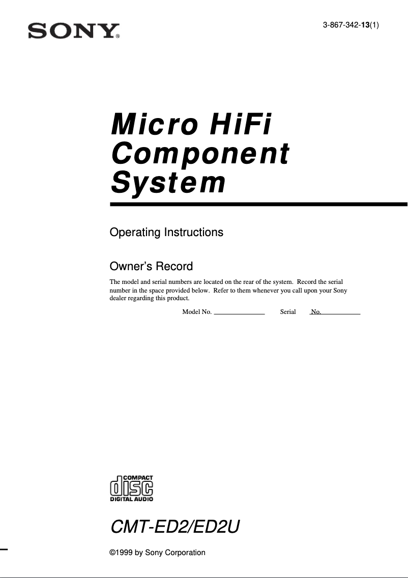 Image de la première page du manuel de l'appareil CMT-ED2