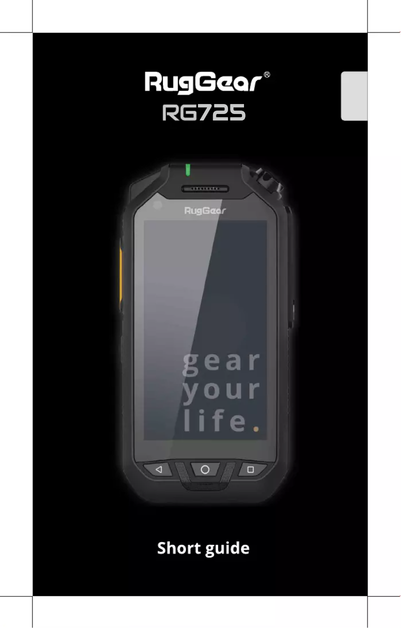 Page n°1 - Manuel utilisateur RugGear RG725