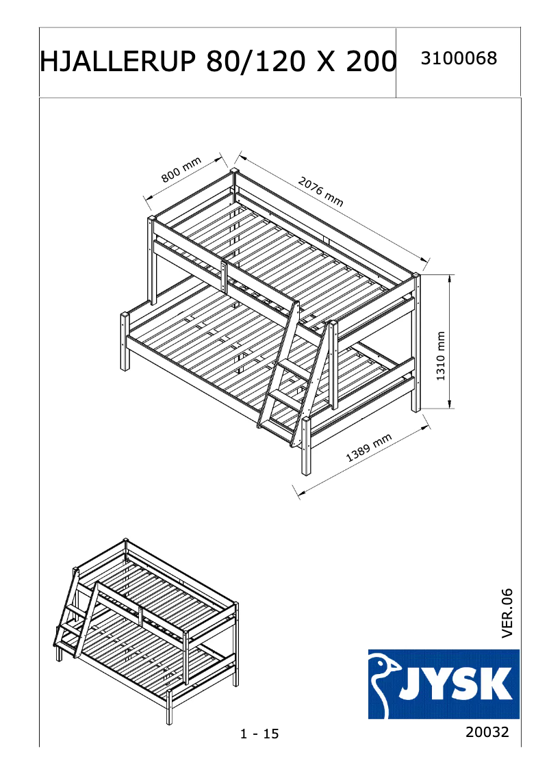 Página 1 del manual Manual de usuario JYSK Hjallerup