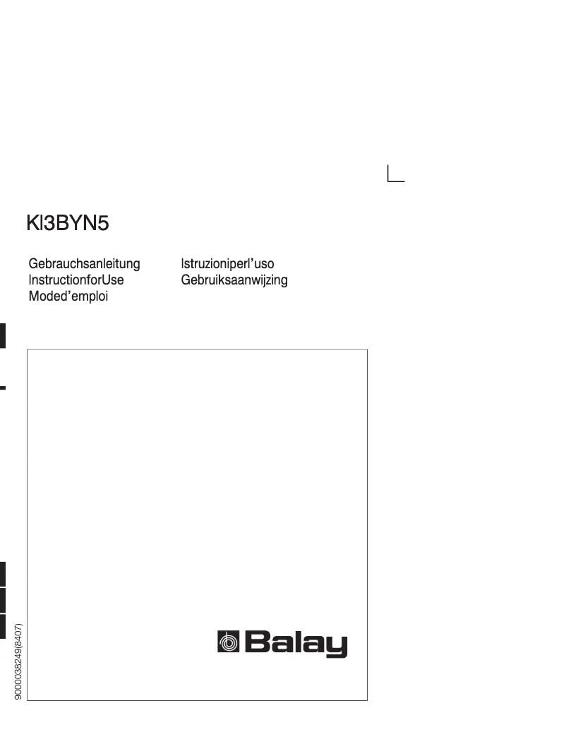 Image de la première page du manuel de l'appareil KI 3 BYN 4