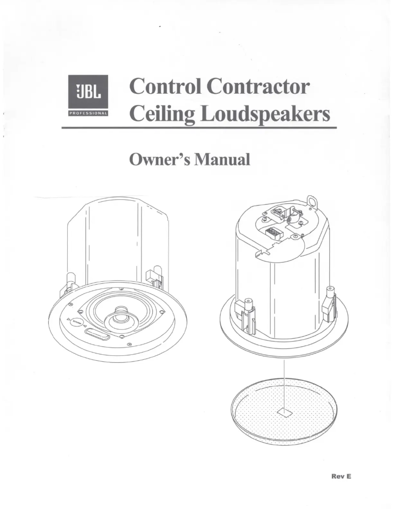 Page n°1 - Manuel utilisateur JBL Control 19 CST