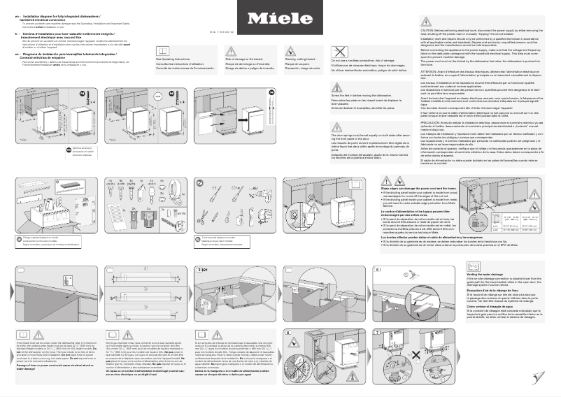 Page 1 de la notice Instructions / montage Miele G 7366 SCVi SF