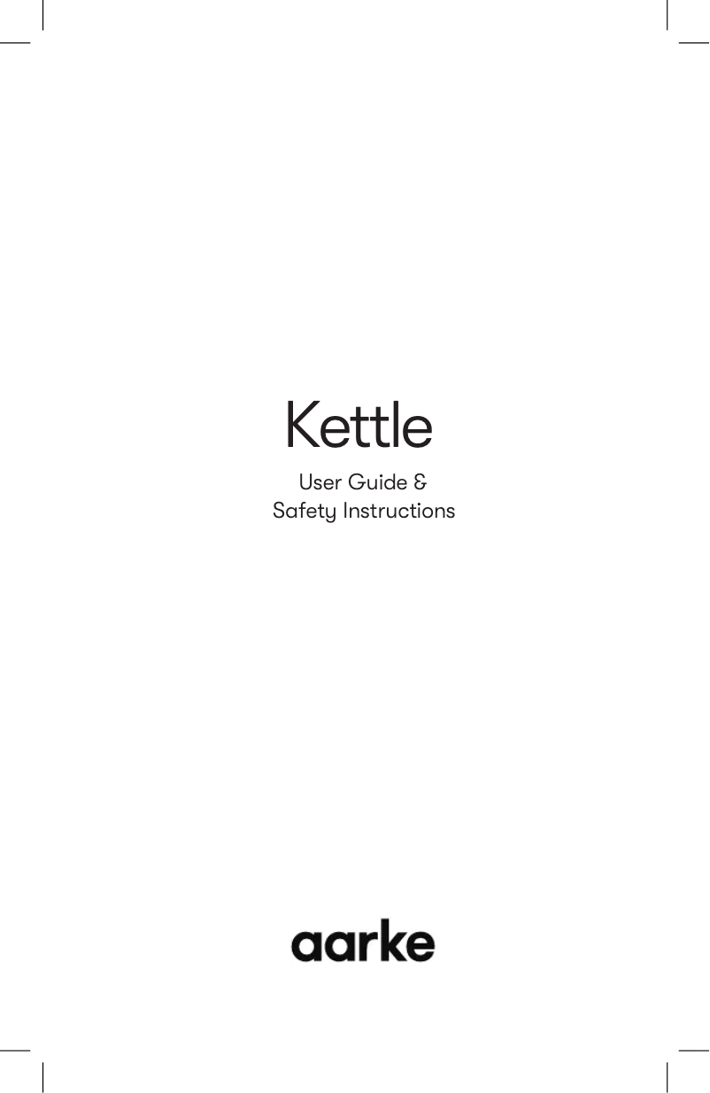 Image de la première page du manuel de l'appareil Kettle