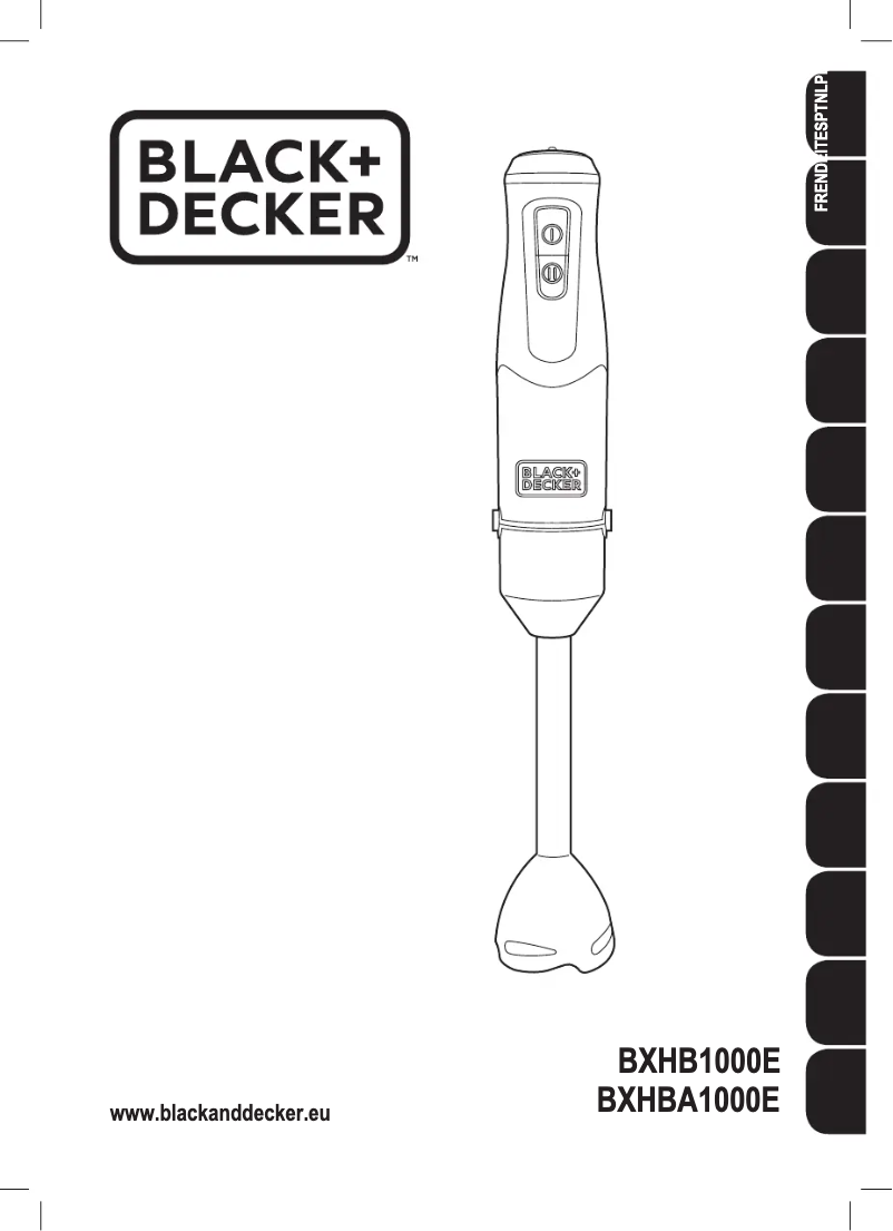 Page 1 de la notice Manuel utilisateur Black & Decker BXHBA1000E