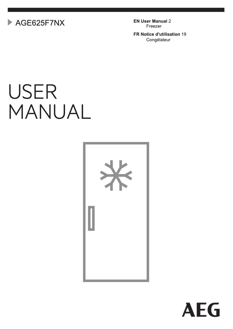 Image de la première page du manuel de l'appareil AGE625F7NX