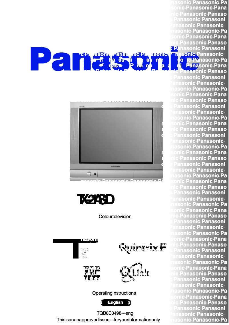 Image de la première page du manuel de l'appareil TX-21AS1D
