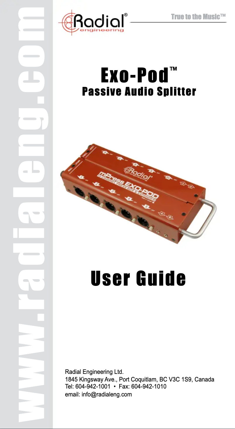 Image de la première page du manuel de l'appareil mPress Exo-Pod