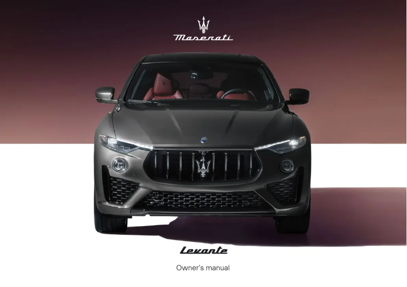 Page n°1 - Manuel utilisateur Maserati Levante (2023)