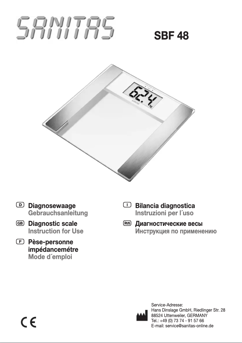 Image de la première page du manuel de l'appareil SBF 48