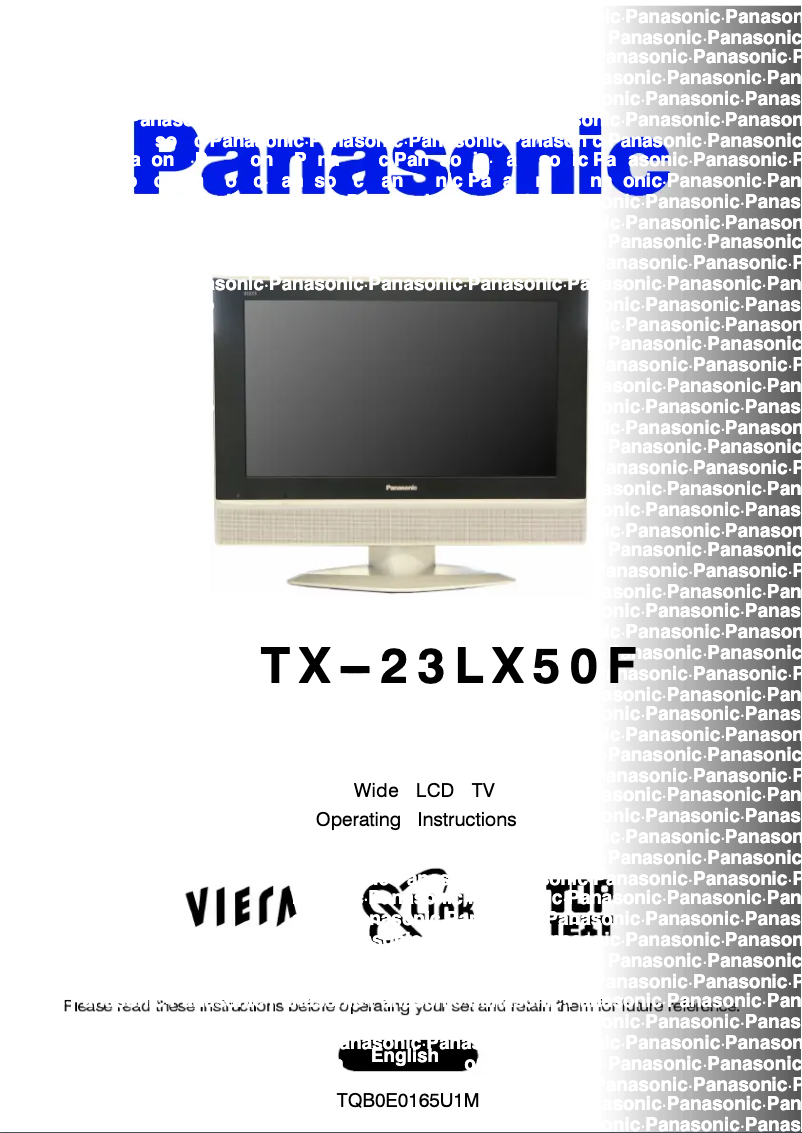 Page 1 de la notice Manuel utilisateur Panasonic Viera TX-23LX50F