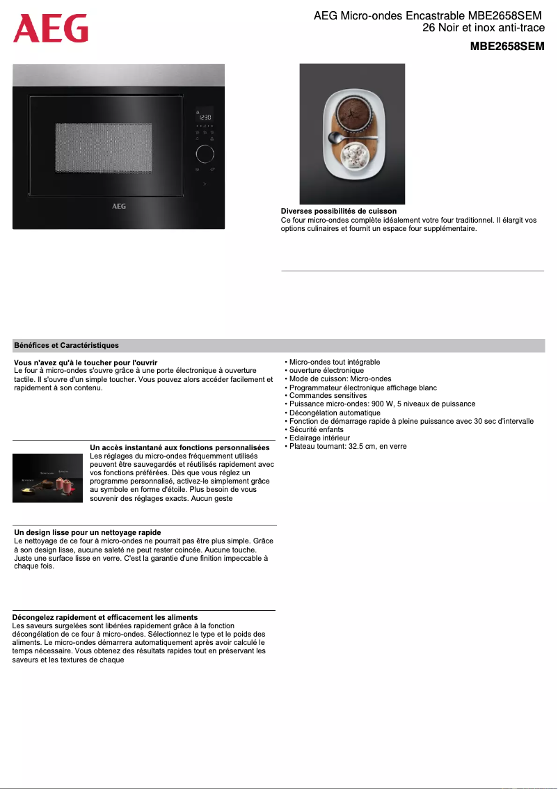 Image de la première page du manuel de l'appareil MBE2658SEM