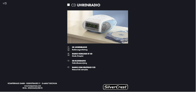 Image de la première page du manuel de l'appareil KH2254