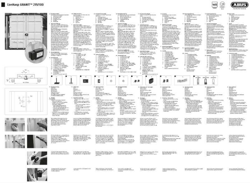 Image de la première page du manuel de l'appareil ConHasp GRANIT 215
