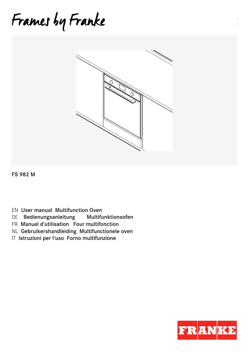 Page n°1 - Manuel utilisateur Franke FS 982 M
