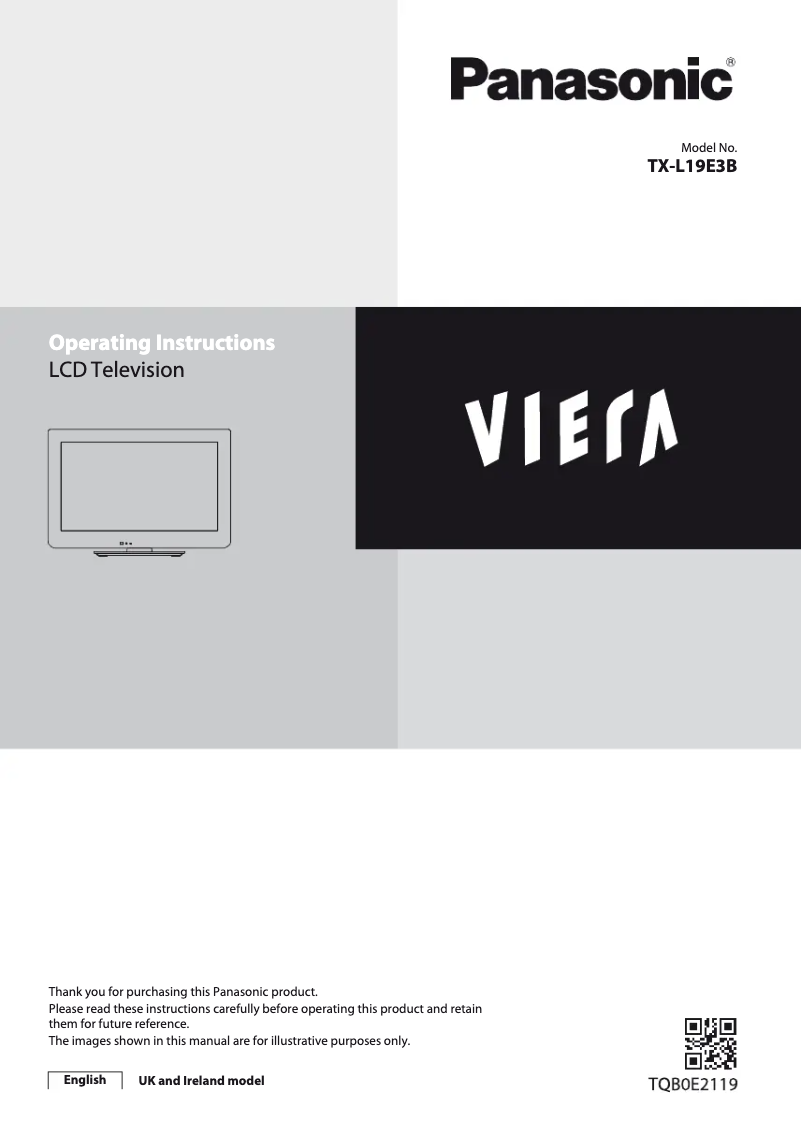 Página 1 del manual Manual de usuario Panasonic Viera TX-L19E3B