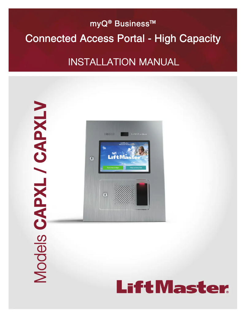 Page n°1 - Guide de démarrage rapide LiftMaster CAPXL