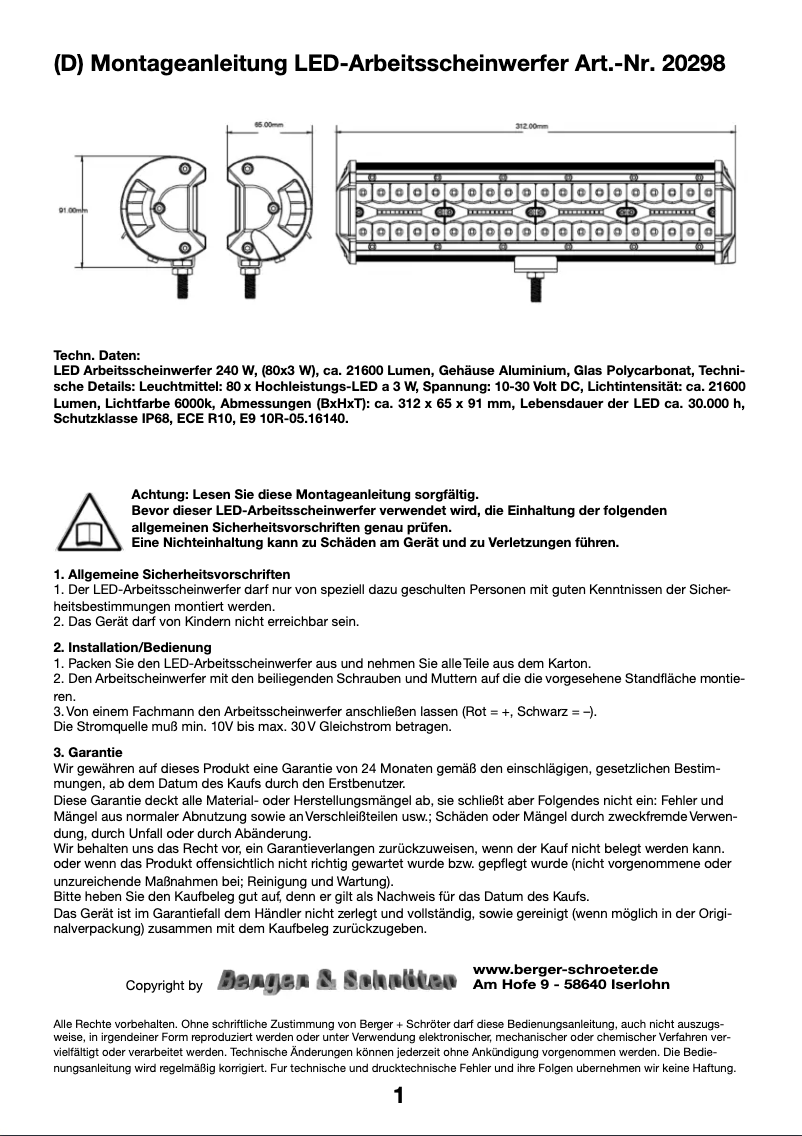 Image de la première page du manuel de l'appareil 20298