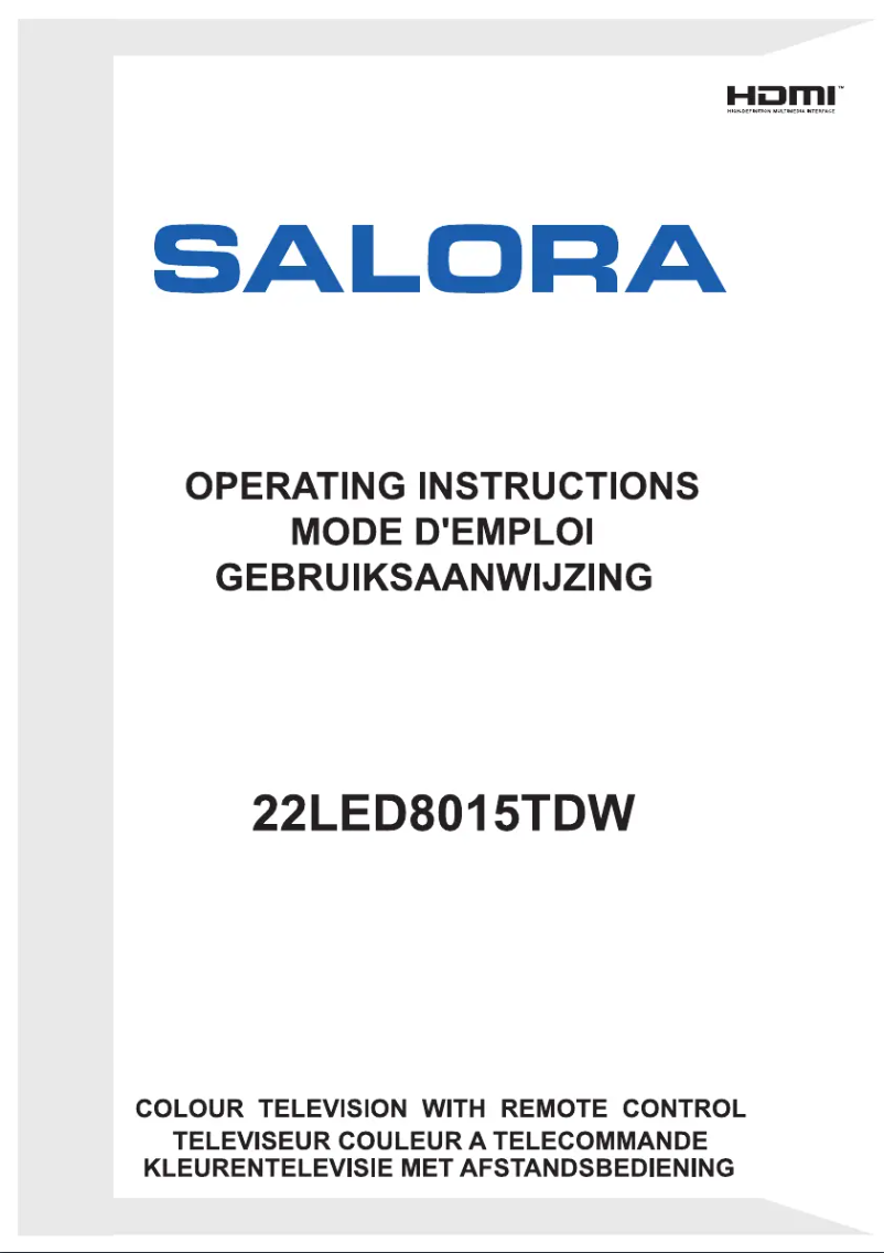 Page 1 de la notice Manuel utilisateur Salora 22LED8015TDW