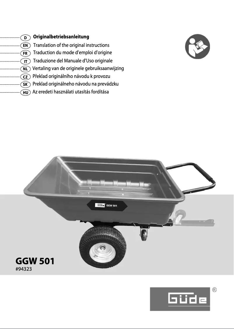 Page 1 de la notice Manuel utilisateur Güde GGW 501