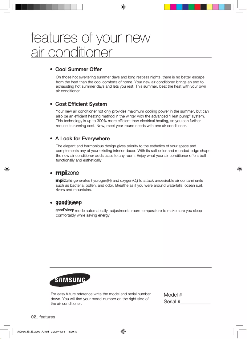 Página 1 del manual Manual de usuario Samsung AQ12AWAN