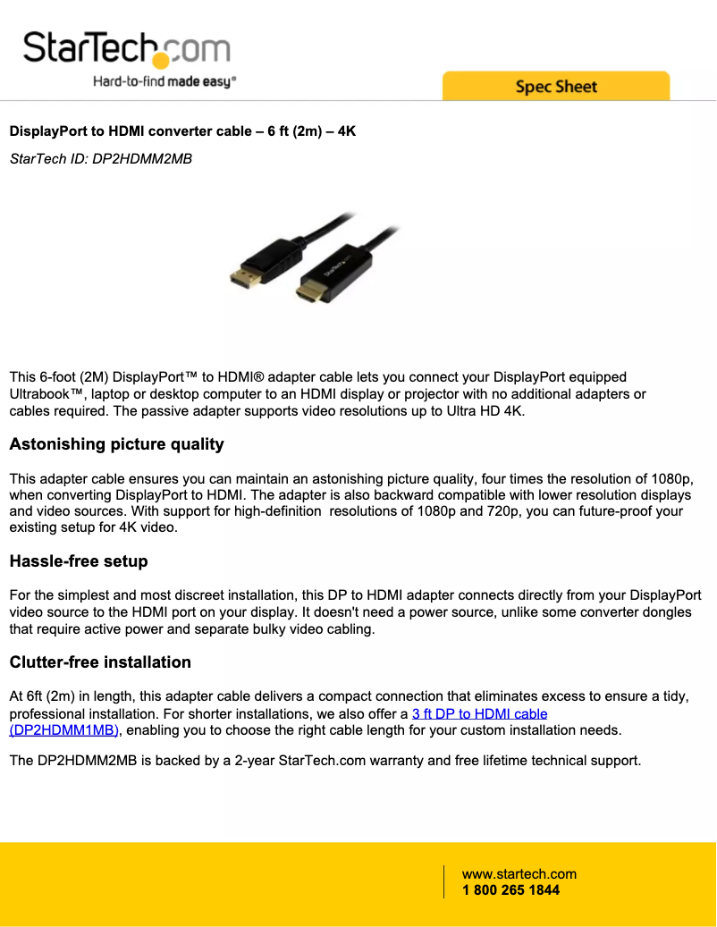 Image de la première page du manuel de l'appareil DP2HDMM2MB