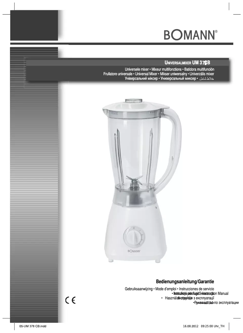 Page n°1 - Manuel utilisateur Bomann UM 378 CB