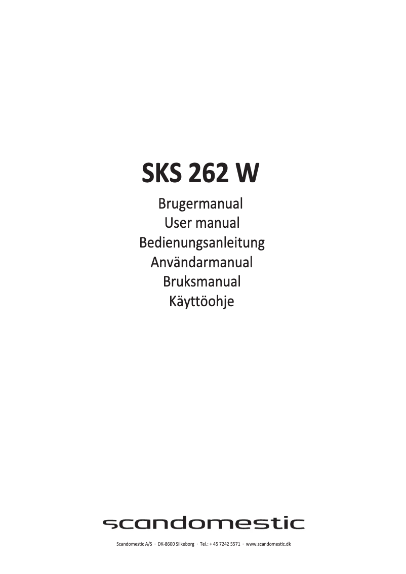Image de la première page du manuel de l'appareil SKS 262 W