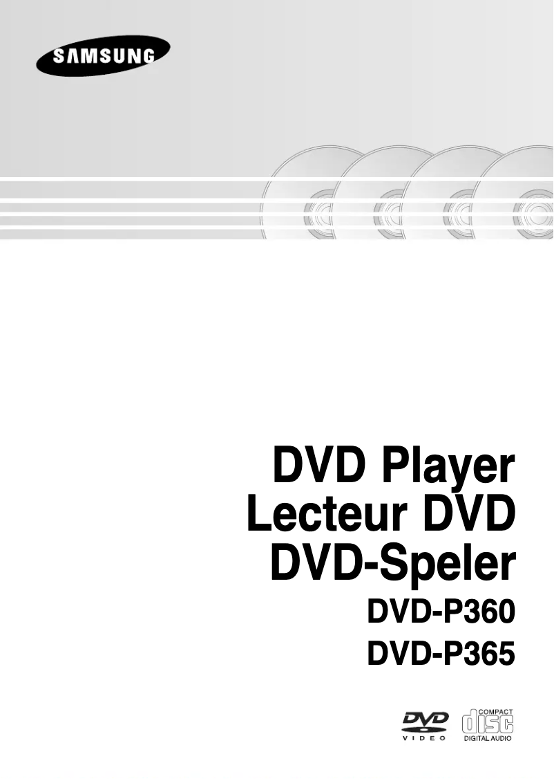 Page n°1 - Manuel utilisateur Samsung DVD-P365