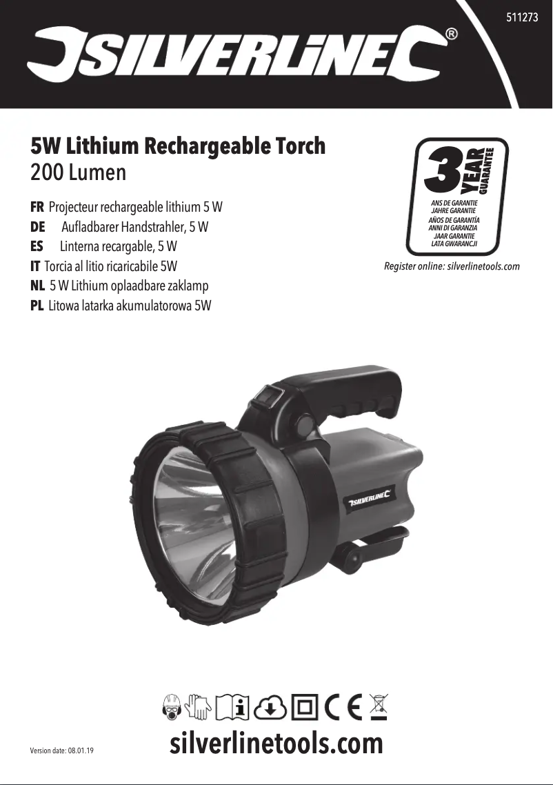 Page 1 de la notice Manuel utilisateur Silverline 511273
