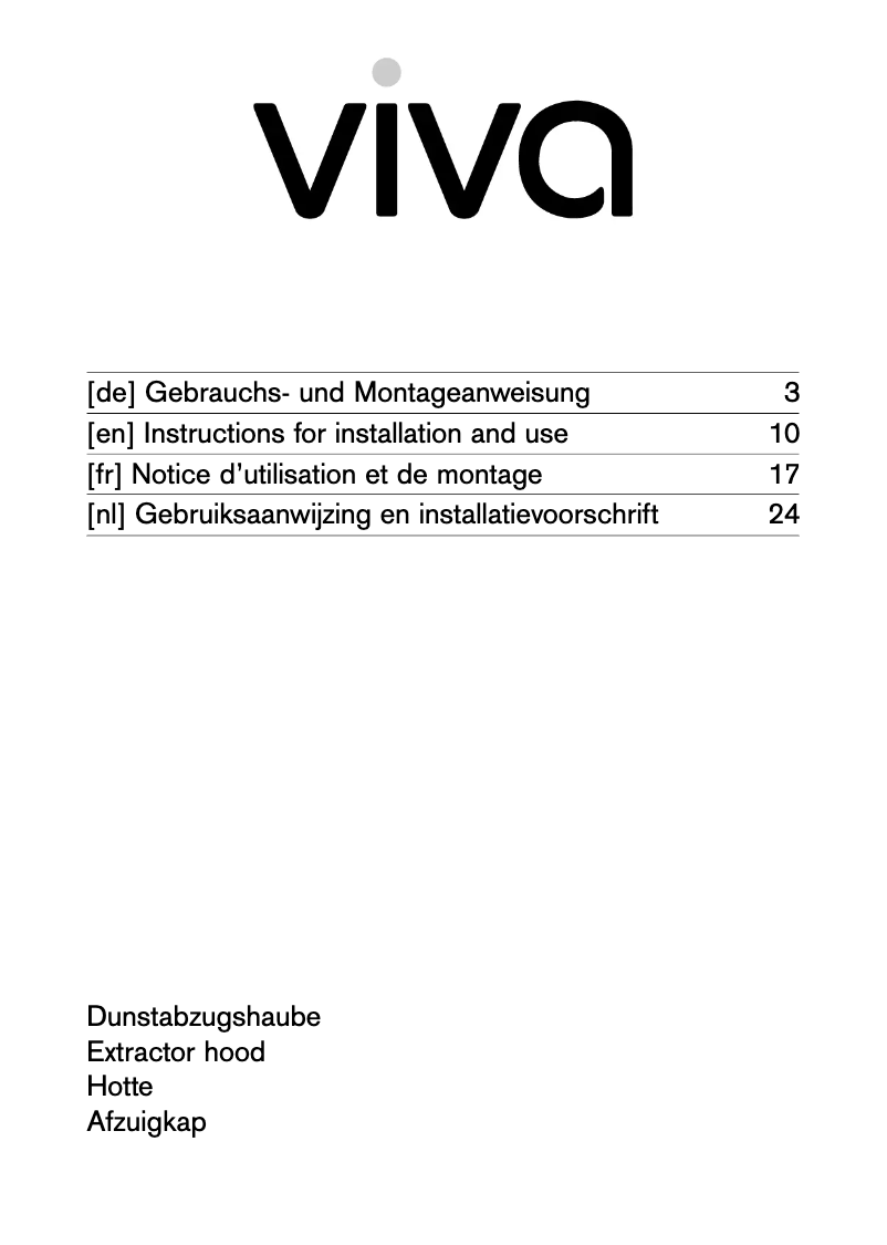 Page n°1 - Manuel utilisateur Viva VVA92E150