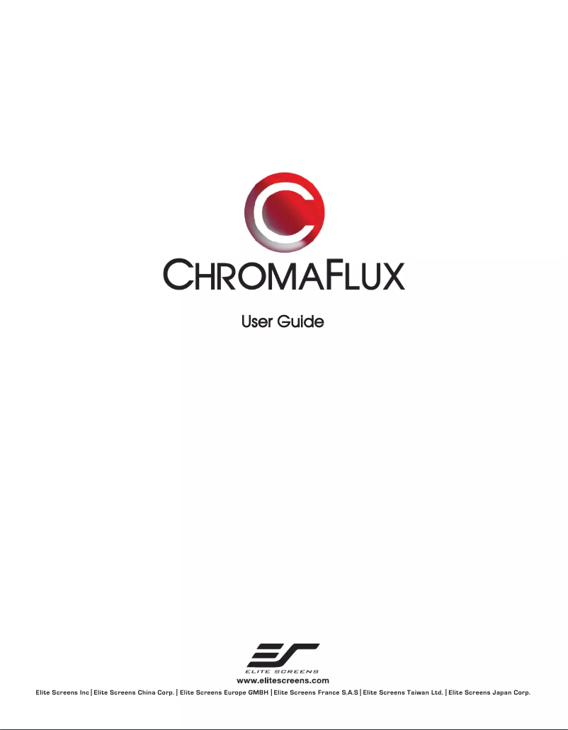 Page 1 de la notice Manuel utilisateur Elite Screens S3D-S