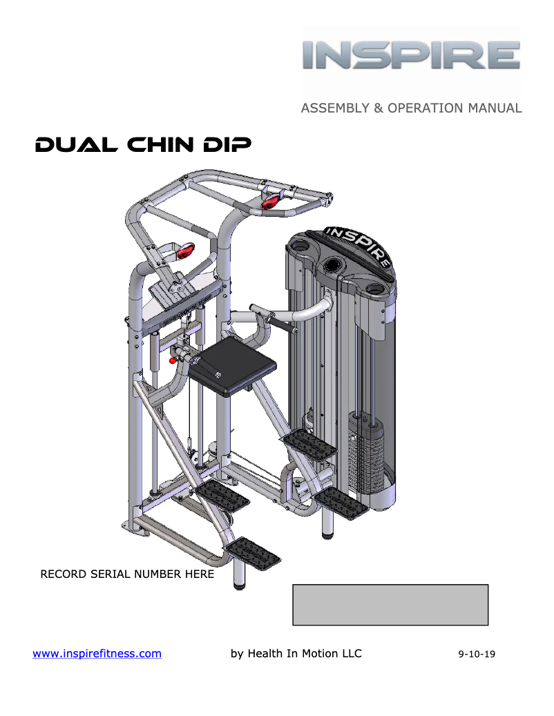Página 1 del manual Manual de usuario Inspire Dual Chin Dip