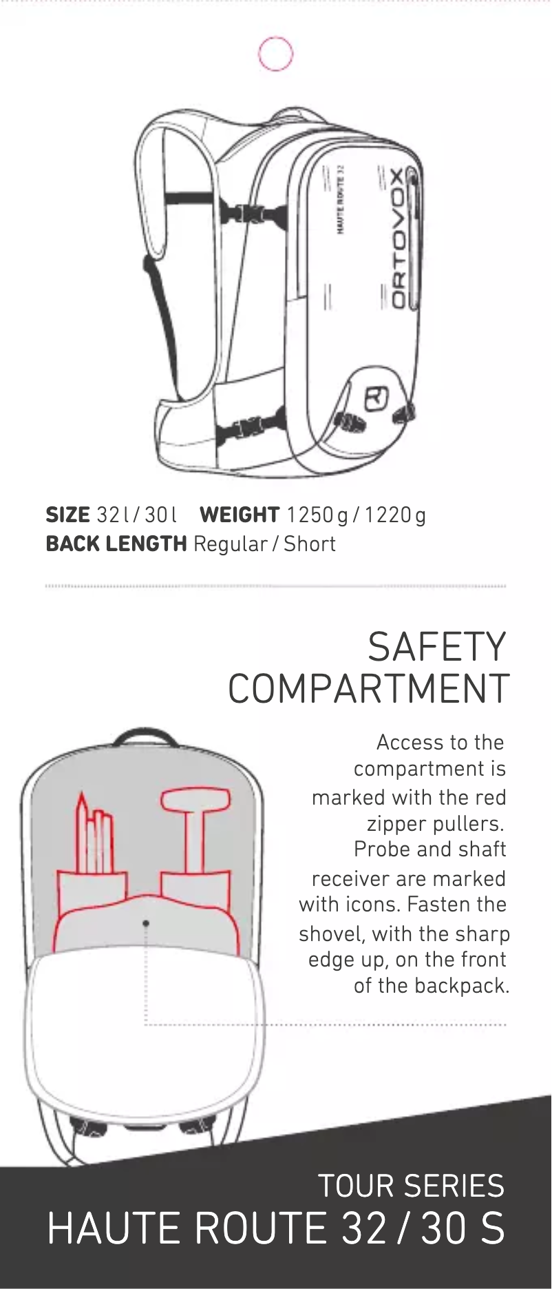 Page n°1 - Manuel utilisateur Ortovox Haute Route 32