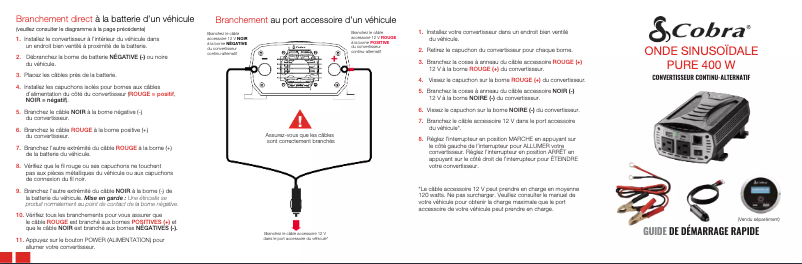 Página 1 del manual Manual de usuario Cobra Pure Sine 400W