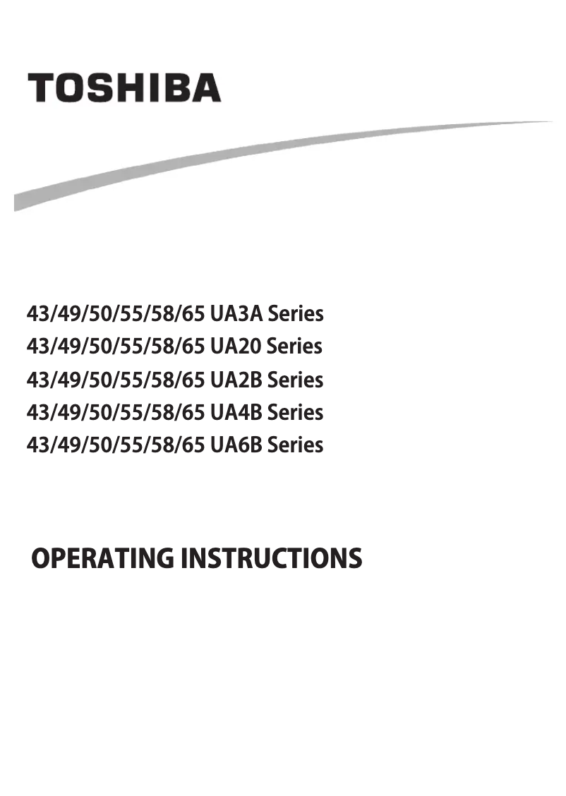 Page n°1 - Manuel utilisateur Toshiba 58UA3A63DB