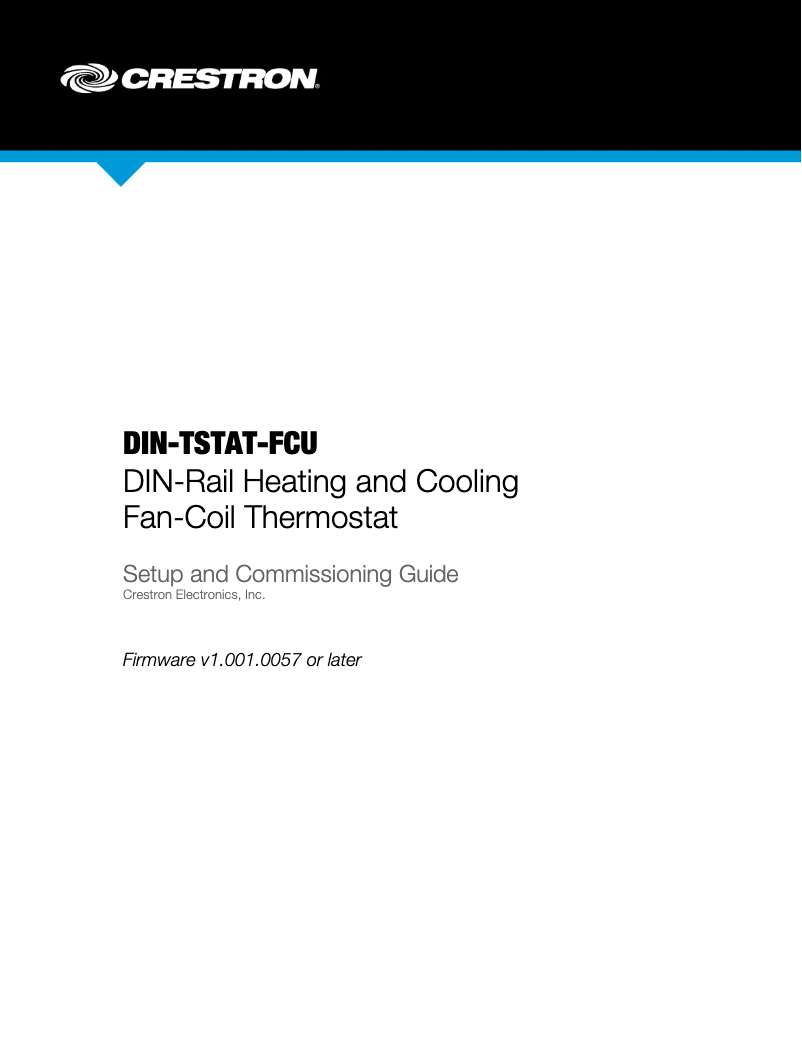 Página 1 del manual Manual de usuario Crestron DIN-TSTAT-FCU