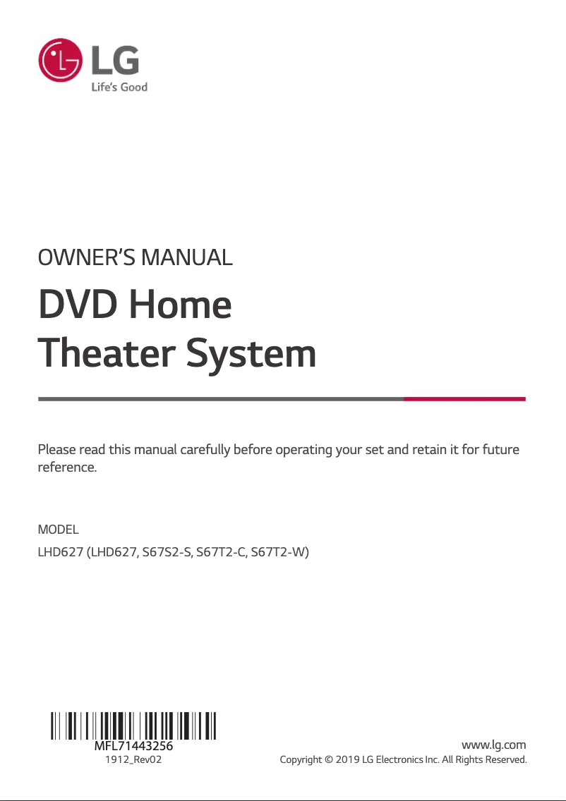 Image de la première page du manuel de l'appareil LHD627