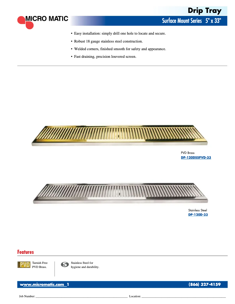 Page 1 de la notice Manuel utilisateur Micro Matic DP-120D-33