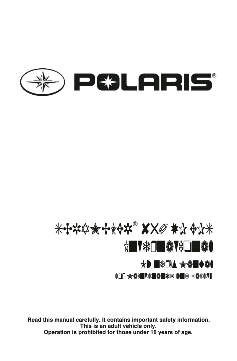 Page 1 de la notice Manuel utilisateur Polaris Scrambler 850 XP EPS (2014)