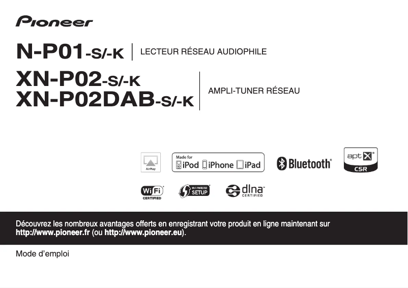 Page n°1 - Manuel utilisateur Pioneer P2-S AV receiver