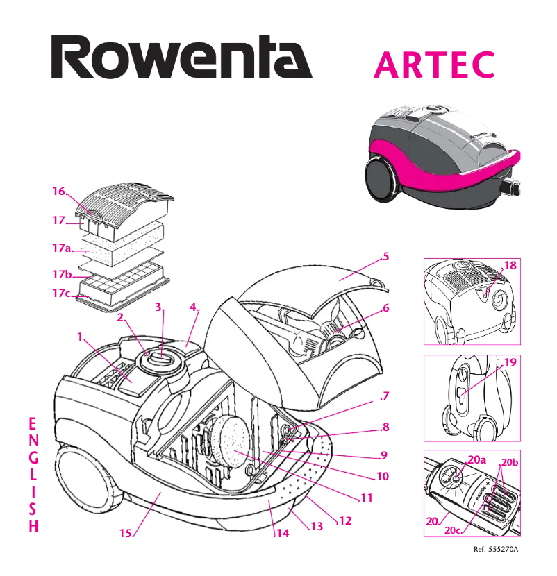 Page n°1 - Manuel utilisateur Rowenta Artec RO-320